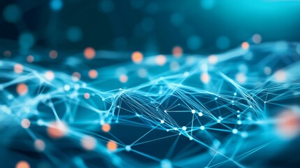 Aufkleber - An abstract, futuristic, blue background image representing big data 