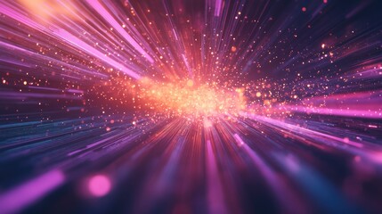 Fototapete - Abstract futuristic particle line background for technological presentations and concepts