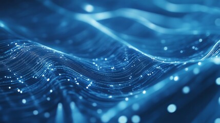 Aufkleber - An abstract, futuristic, blue background image representing big data 