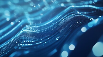 Aufkleber - An abstract, futuristic, blue background image representing big data 