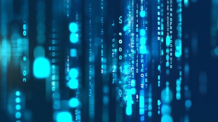 Aufkleber - An abstract, futuristic, blue background image representing big data 