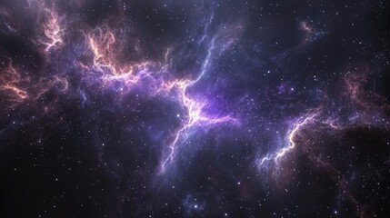 Poster - abstract cosmic nebula featuring stars created as a digital art backdrop