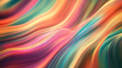Poster - abstract background featuring colorful groovy wavy lines
