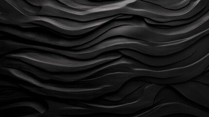 Poster - Abstract illustration of a detailed organic wooden texture with flowing waves in shades of black and gray suitable for a background or banner design