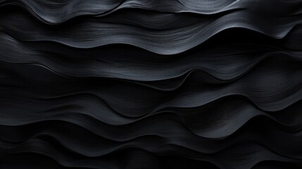 Poster - Abstract illustration of a detailed organic wooden texture with flowing waves in shades of black and gray suitable for a background or banner design