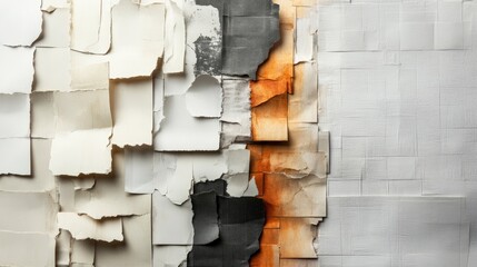 Poster - A creative arrangement of different paper fragments