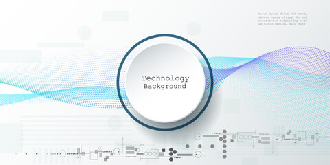 Leinwandbilder - Vector abstract 3d geometric shape, line and dots on white color background. For banner, wallpaper backgrounds. Illustration modern graphic design for digital technology, futuristic background