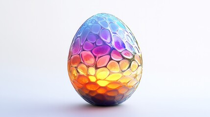 Poster - A beautifully designed quantum egg, showcasing a radiant glow that emanates from its core,