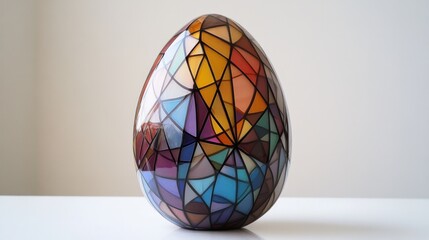 Poster - A beautifully designed quantum egg, showcasing a radiant glow that emanates from its core,