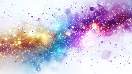 Fototapete - illustrating the beauty of a quantum dimension filled with colorful stars and cosmic phenomena.