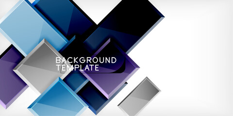Aufkleber - Square shape color abstract geometry. Vector Illustration For Wallpaper, Banner, Background, Card, Book Illustration, landing page