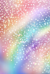 Wall Mural - pastel rainbow background with shimmers and bokeh lights