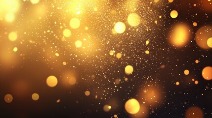 Poster - Abstract golden background featuring a textured design with glitter and bokeh lights ideal for wallpaper use