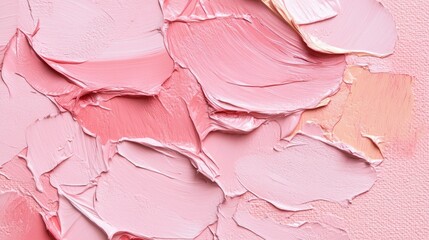 Poster - An abstract pastel pink background that serves as a versatile choice for wallpaper art prints and shapes featuring the rich texture of oil paint for added depth