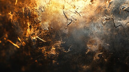 Poster - Abstract metallic texture featuring delicate light reflections and subtle scratches