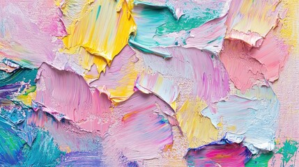 Poster - Abstract oil painting texture on canvas suitable for use as a background