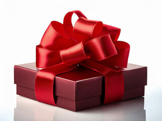 red gift box with red bow