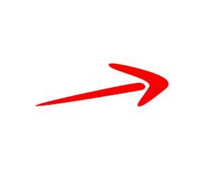 Poster - Red arrow icon on white background. Red arrow icon. Arrow icon for your web site design, logo, app, UI. Arrow indicated the direction symbol.
