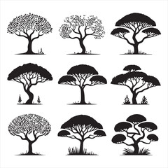 Wall Mural - minimalist black and white tree