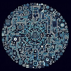 Poster - Digital Maze A maze like ASCII art piece