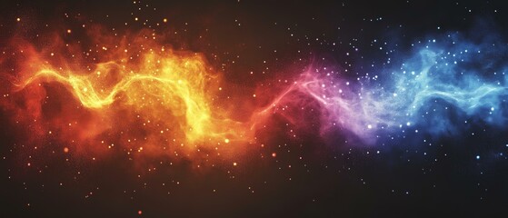 vibrant flame nebula in space