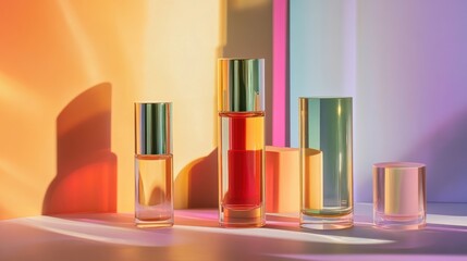 Unique cosmetic packaging design featuring artisan glass and sleek modern style