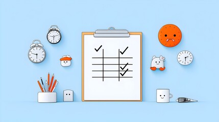 Poster - Pixel perfect 64x64 icon of a clipboard with a checklist symbolizing risk assessment tasks and workflow management  The icon has an editable stroke for smooth detail and is suitable for business