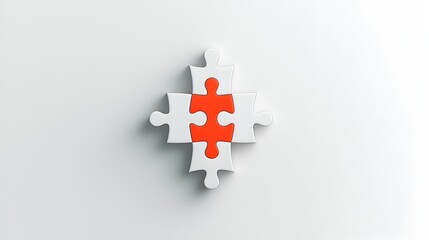 Poster - Pixel perfect icon of a puzzle piece smoothly fitting into a larger piece symbolizing risk solutions crafted with editable stroke and 64x64 pixel accuracy for seamless