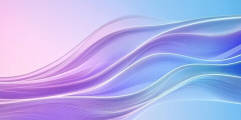 Poster - Soft Gradient Flowing Lines on Transparent Background