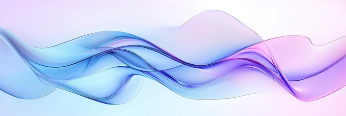 Poster - Colorful Flowing Transparent Waves in Gradient Design