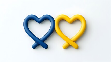 Aufkleber - Intertwined Hearts Icons Symbolizing Profound Connection and Affection   Bold Outlines and Elegant Minimalist Forms Representing the Depth of Intimate Relationships