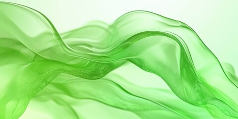 Poster - Transparent Green Flowing Glass Background