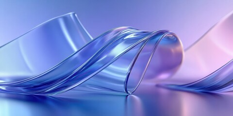 Poster - Elegant Transparent Glass with Gradient Background