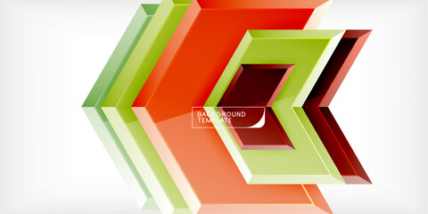 Poster - Vector 3d arrow techno design template