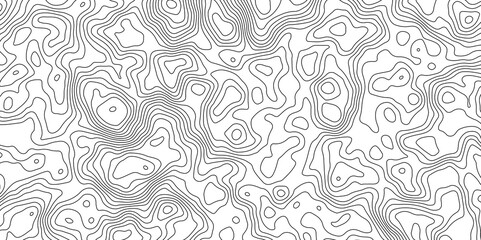 Topographic map background geographic line map with elevation assignments. Modern design with White background with topographic wavy pattern design.paper texture Imitation of a geographical map shades