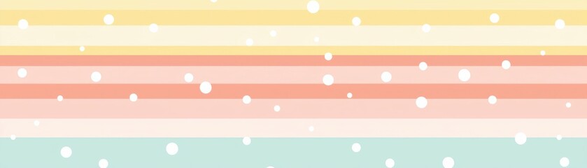 Poster - A soft, pastel-colored background with horizontal stripes and gentle snowflakes, perfect for festive or seasonal design projects.