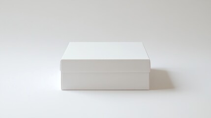 Poster - a minimalist white box set against a plain white backdrop