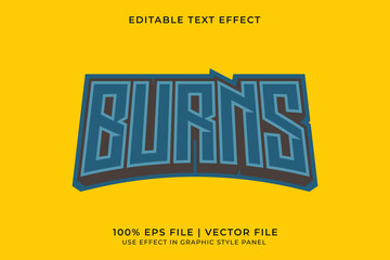 Poster - 3D Blue Vector Text Effect. Text effect for sport logo, game logo, business