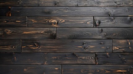 Poster - Aerial view of dark wooden floorboards