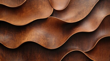 Poster - Abstract textured background in shades of brown leather
