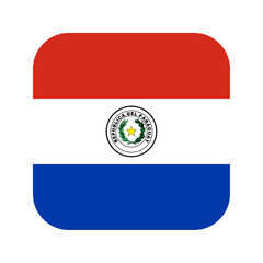 Wall Mural - Paraguay flag rounded square icon