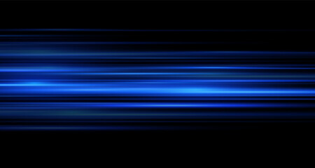 Wall Mural - blue laser beams isolated on black background. abstract light effect. blue lens flash. horizontal ra