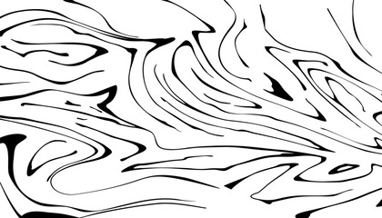 Poster - Black and white abstract marble pattern with dynamic effect. Thin lines for modern background and jersey design. 