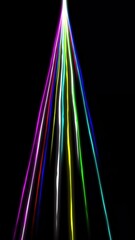 Wall Mural - Beautiful illustration of colorful light streaks on plain black background