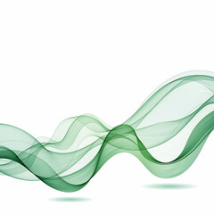 Leinwandbilder - Green wave pattern. Abstract design element. Wave for presentation. Eps 10