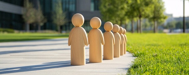 Unity in Diversity 12 Wooden Sculptures Representing Equal Rights and Justice for All - Celebrating Shared Humanity and Collective Strength