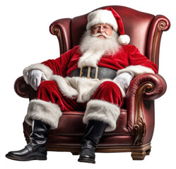 Poster - PNG Santa Claus furniture christmas footwear.