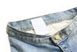 © lovetnihouse - a close up of a pair of jeans with a white label on the pocket isolated with transparent background