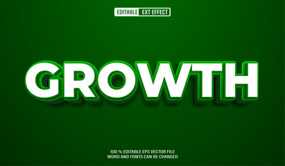 Poster - Editable 3d text style effect - Growth text effect Template