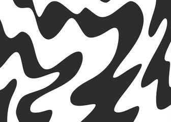 Poster - Abstract background with wavy lines pattern. Seamless ink pattern